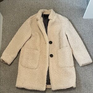 Banana Republic Beige Teddy Coat